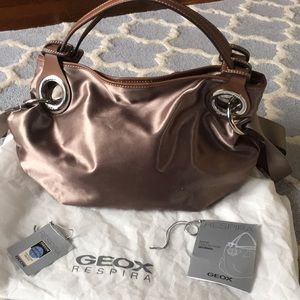 Geox Metallic Satin Shoulder Bag